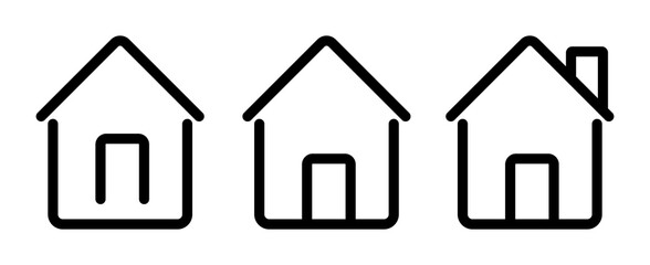 Set of home line icons