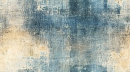 Obraz premium Aged surface texture features distressed blue and beige overlay