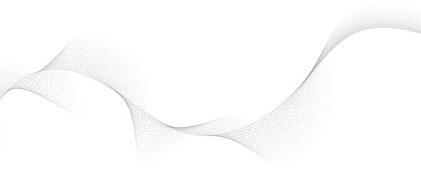 Grey Wave Swirl, frequency sound wave, twisted curve lines with blend effect  line pattern with seamless wave texture. Flat vector illustration 