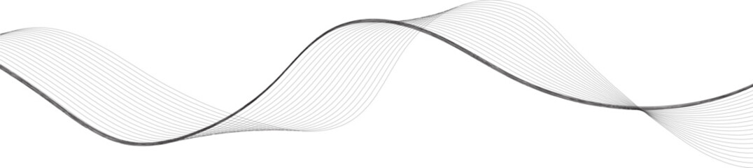 Grey Wave Swirl, frequency sound wave, twisted curve lines with blend effect  line pattern with seamless wave texture. Flat vector illustration 