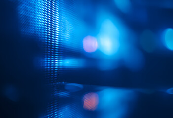 Cyber blue tech blur background laptop