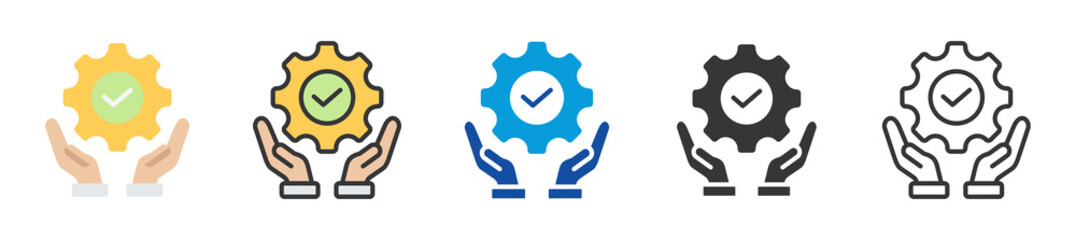 responsibility icon set multi style various collection