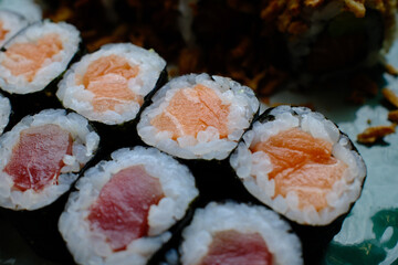 sushi as japanesse gourmet asian food