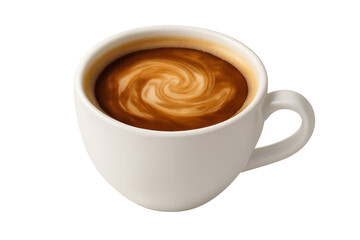 Coffee cup latte art swirl transparent background