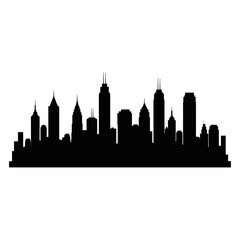 Obraz premium chicago skyline in black