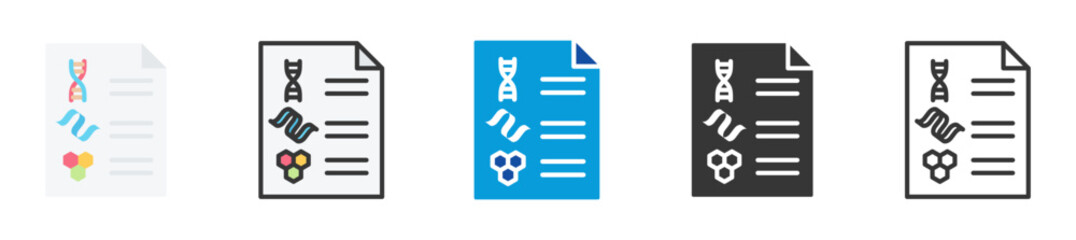 omics icon set multi style various collection