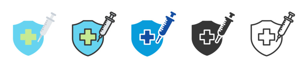 immunotherapy icon set multi style various collection