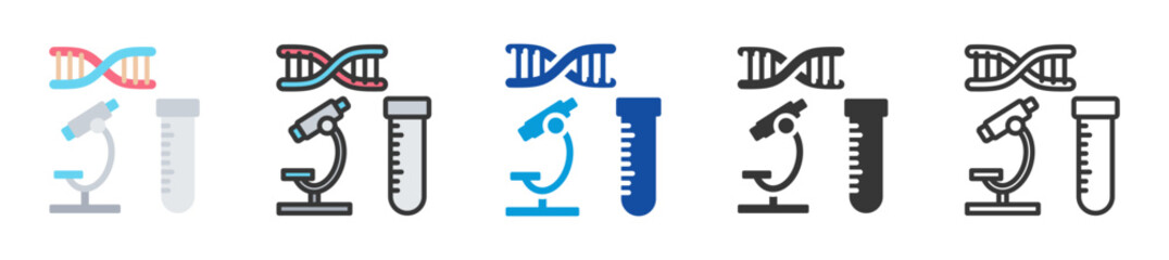biopharmaceutical icon set multi style various collection