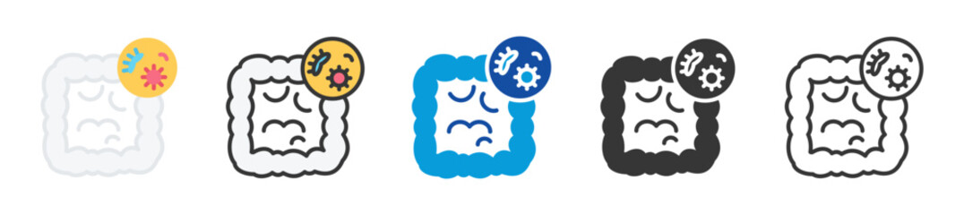 microbiome icon set multi style various collection