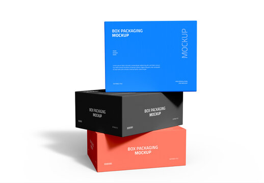 Stacked Box Packaging Mockup