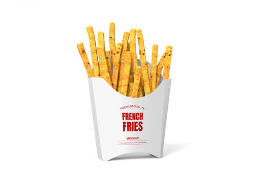 French Fries Packaging Mockup Template