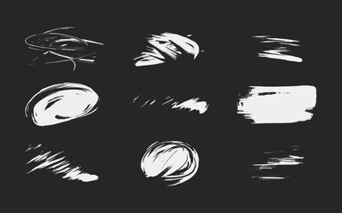 Abstract clean glass streaks vector set. Soap wash texture collection. Sponge or paint brush stains. Soap foam bubble spots.