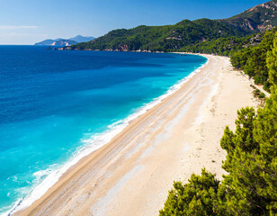 上空から見た海辺