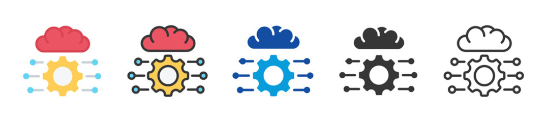 smart asset management icon set multi style various collection