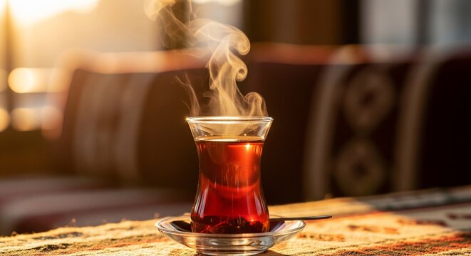Tea in Turkish in the monring