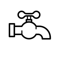 Water tap, faucet,  valve   - vector icon