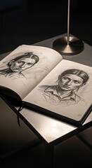 Sketchbook Portraits in Low Light