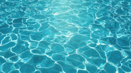 Obraz premium Sunlight sparkles on the surface of clear blue water creating a serene atmosphere.