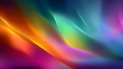 Obraz premium Vibrant gradient background with bright orange, pink, green, and blue hues transitioning from light to dark. Perfect for creative projects or social media posts