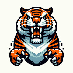 Fototapeta premium flat illustration of a tiger