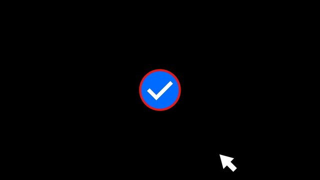 APPLY NOW Button Animation with Cursor Click on Blue Button over Black Background for Call-to-Action Interfaces