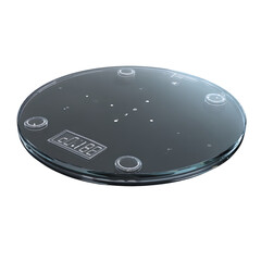 Fitness Digital Scale with Foot Icons and Minimal Screen, Lifestyle Composition, Isolated on Transparent Background