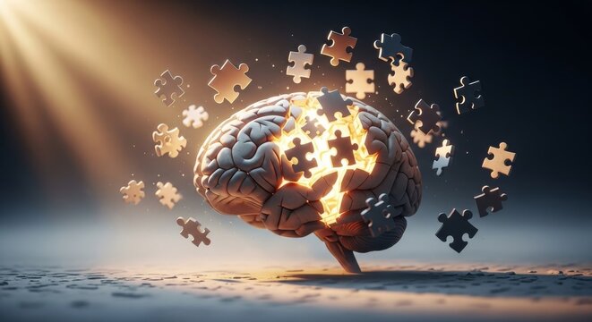 Unlock your potential with this brain puzzle illustration symbolizing creativity, problem-solving, and mental agility for your next project or campaign