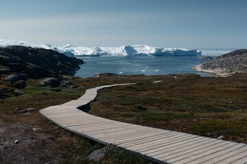 A stunning and surreal landscape unfolds in Greenland's UNESCO World Heritage Ilulissat Icefjord....