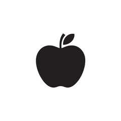 Minimalist Black Apple with Bite Vector