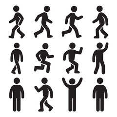 Human Action Pictogram Icon Set