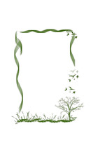 green leaves frame