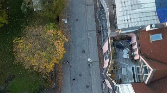 Kielce - Polska - widok z powietrza na miasto, zabudowa, nowe apartamentowce, galeria