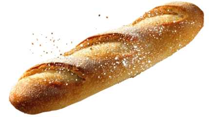 Baguette de pain fond transparent