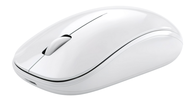 Computer mouse on white background - Powered by Adobe