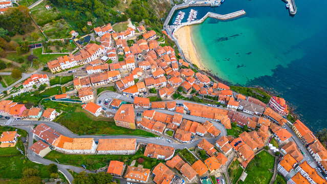 Lastres Coastal Village Aerial