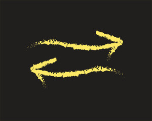 Exchange Concept – Bold Yellow Arrows in Reverse Directions