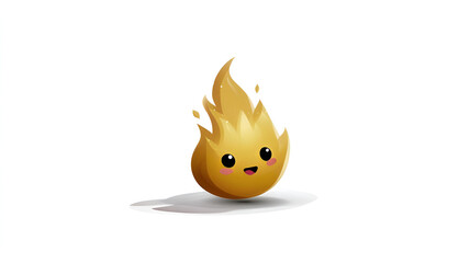 burning candle on white background