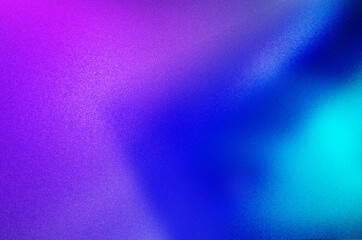 Abstract smooth shapes with soft grain blue purple texture background