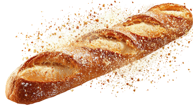 Baguette de pain fond transparent - Powered by Adobe