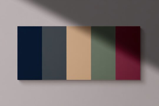 Color palette featuring five distinct shades on a neutral background