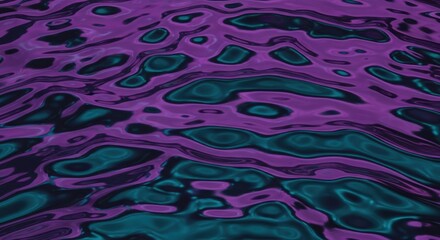 Fototapeta premium Abstract image of purple and teal swirling patterns reminiscent of water ripples, creating a fluid and vibrant visual effect.