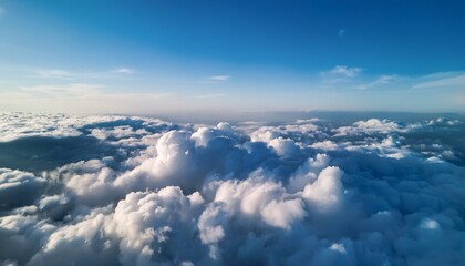 Fototapeta premium cloud formation over a bright sky nature atmospheric clear day aerial view serenity and beauty