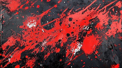 conflict. Red and black paint splatters creating color conflict on textured canvas. wellbeing guides, coaching materials, designed for coaching and self-improvement content.
