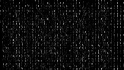 Seamless loop of binary digits forming a virtual wall of data. Excellent for use in sci-fi visuals, programming videos, or tech-themed intros. - Powered by Adobe