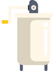 This illustration features a traditional butter churn, highlighting the process of making butter