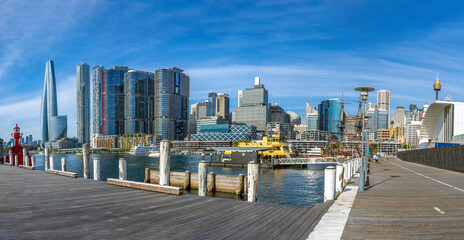 The skyline of Darling Harbor, Sydney CBD, New South Wales Australia