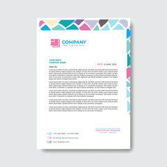 Modern business and corporate letterhead design whit colorful 