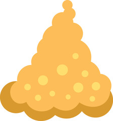 Sand pile forming a pyramid shape, perfect for illustrations related to construction, beach, desert, or children's games
