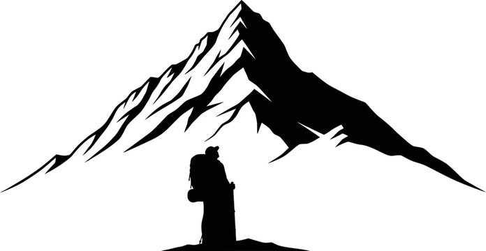 peak challenge awaits a determined trekker begins the arduous climb