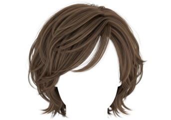 Brown dreadlock hairstyle isolated on transparent background